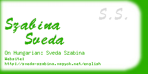 szabina sveda business card